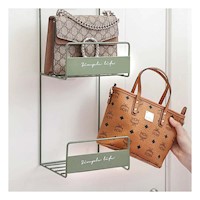 Soporte Organizador de Carteras Verde 2 Niveles 45x17x19cm Metalico Plus